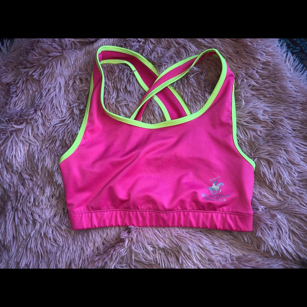 Beverly Hills Polo Club pink sports bra